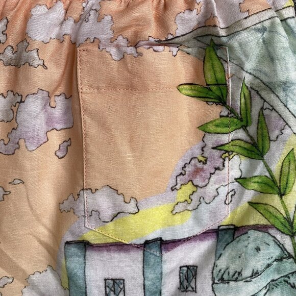 Casablanca Vase Linen Shorts - Picture 8 of 8